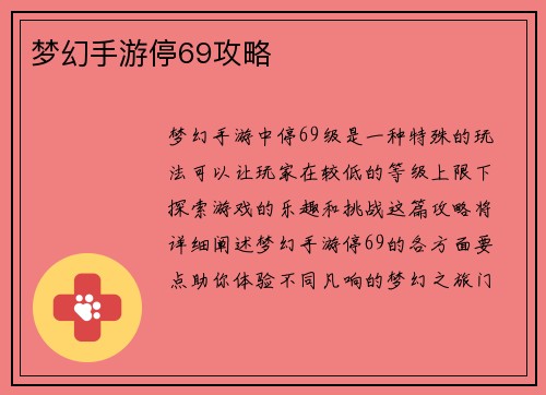 梦幻手游停69攻略
